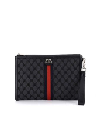 x Gucci The Hacker Project Web Wristlet Clutch BB Canvas