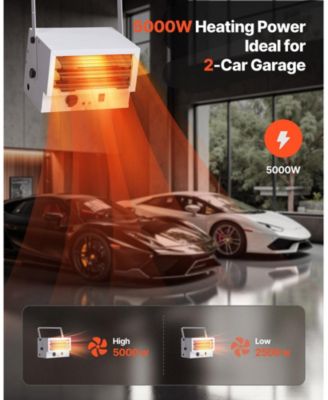 Electric Garage Heater 5000W Dual-Setting Low Noise Commercial Heater