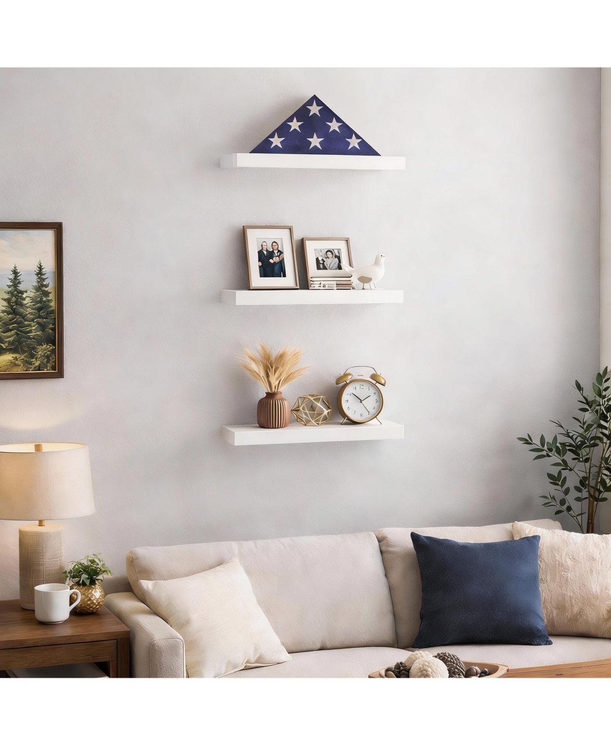 Yigii Rustic Floating Shelves for Bathroom, Bedroom, Kitchen