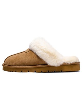 Women's Shearling and Suede Clog Slippers Spring