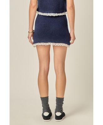 Women's Scallop Detailed Knit Skirt