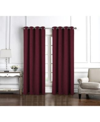 RT Delmar 2-Pack Grommet Curtain Panels, 54"x84", Burgundy
