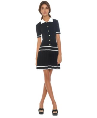 Women's Lucinda Fully Knit Collared Short Sleeve Dress