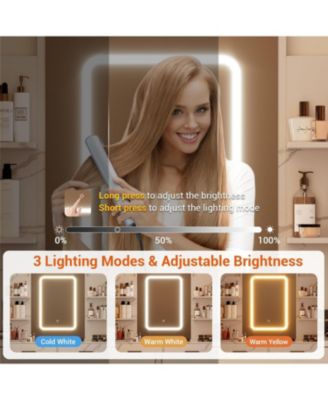 Makeup Vanity - Vanity Desk Mirror and Lights - White Vanity for Bedrooms, Apartments, Easy to Assemble