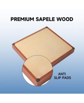 2-Player Wooden Shut The Box 12 Numbers Dice Game Board with Red/Black Dices, Popular English Game