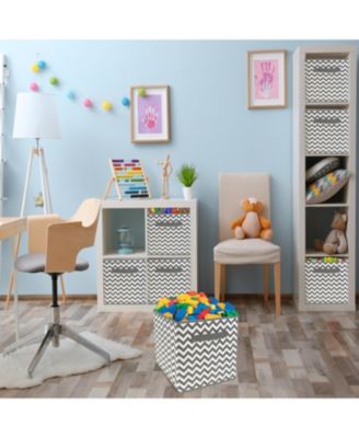 6 Pack 11 Inch Foldable Storage Cubes with Handle- for Organizing Home, Shelves, Nursery, Playroom, Closet and More