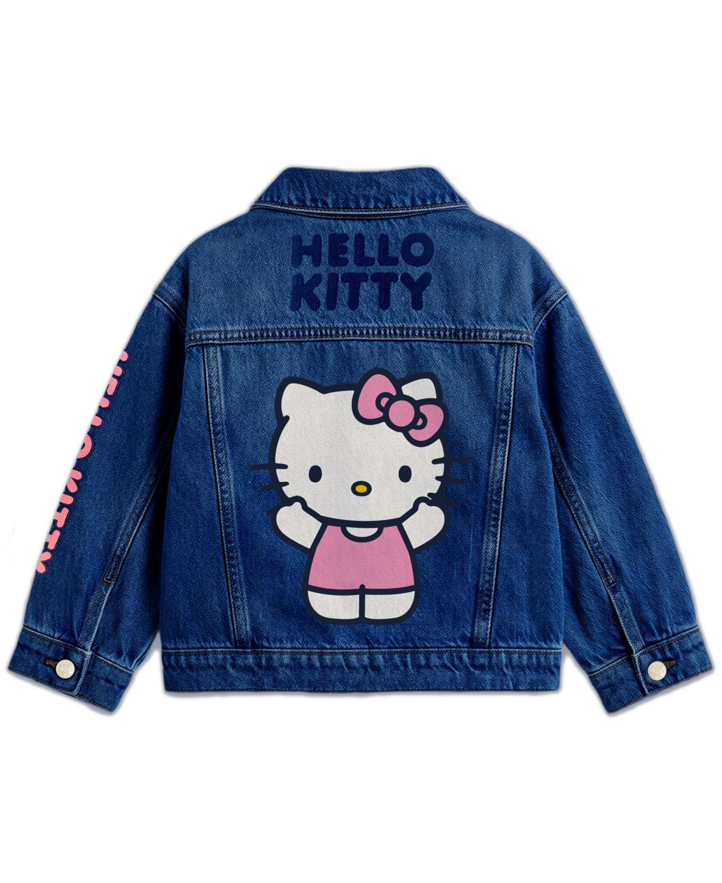 Куртка Hello Kitty Classic Front-Button Denim Jacket для девочек, цвет: Синий — фото 2