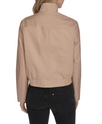 Women's Pinstripe Rain Bomber Jacket