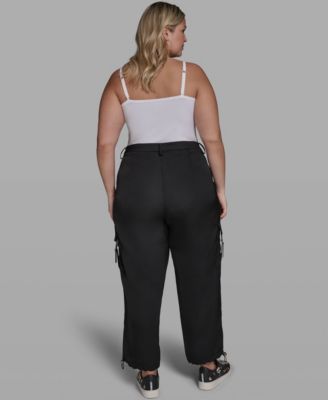 KARL LAGERFELD PARIS Plus Size Bungee Cargo Pants