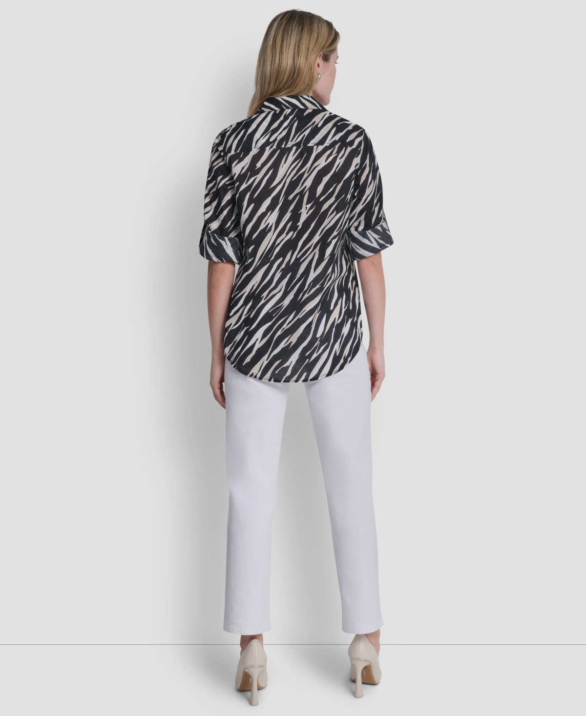 Dkny Women's Printed Long-Sleeve Shirt