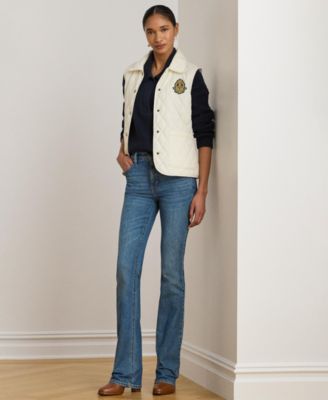 Women's Crest Patch Diamond Quilted Vest