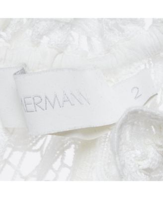 Women's White Battenburg Lace Bonita Mini Dress