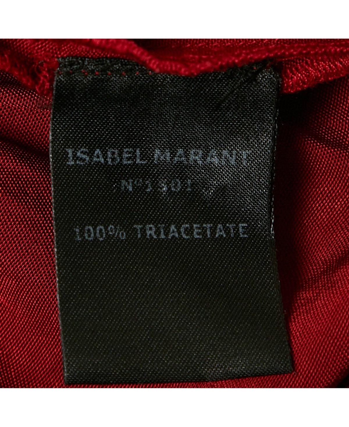 Pre-Owned Isabel Marant Women's Maroon Crepe Plucking Neck Dress