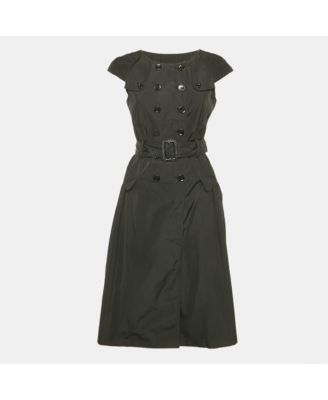 Women's London Black Crepe Double Breasted Short Dress