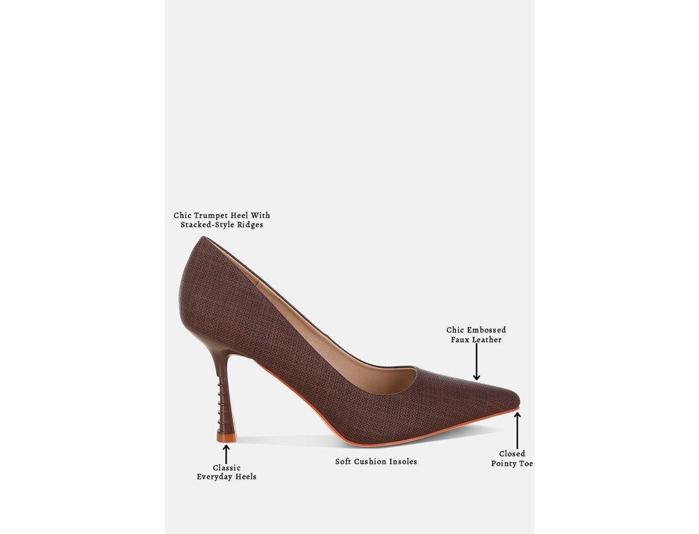 Женские туфли London Rag Zuzana Pointy Toe, цвет: Коричневая искусственная кожа — фото 6