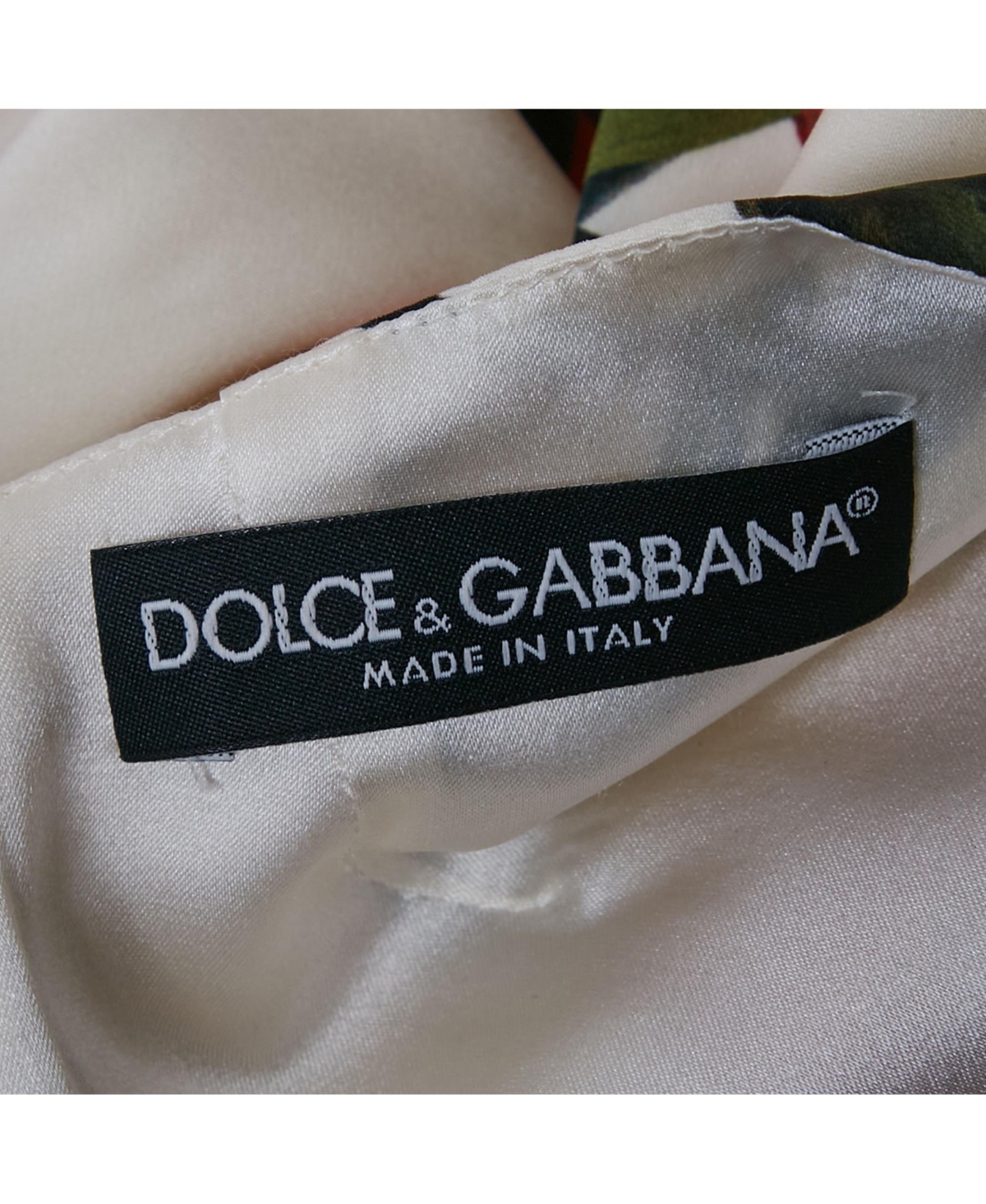 Pre-Owned Dolce & Gabbana Women's White Flowers Print Silk Mini Dress