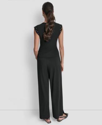 Women's Stud-Detail Sleeveless Top