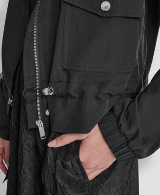 Women's Studded Hooded Anorak Jacket