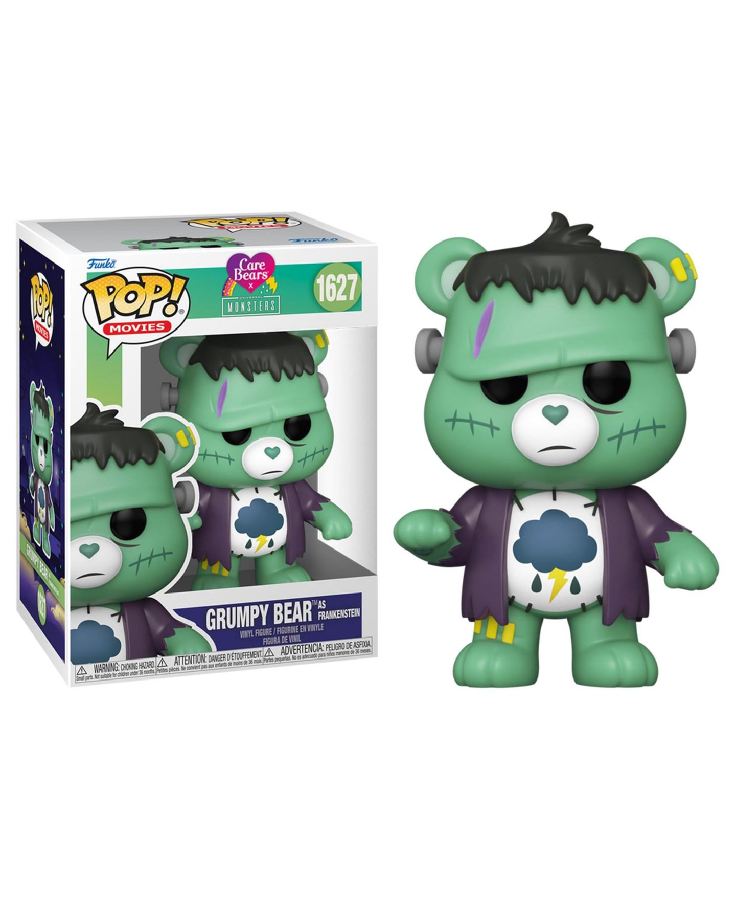 Детская фигурка Funko Care Bears X Universal Monsters POP Grumpy Bear as Frankenstein — фото 1