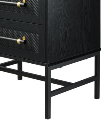 25.12" Wood Sophia 2-Drawer Nightstand