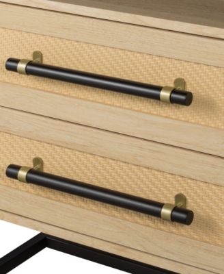 25.12" Wood Sophia 2-Drawer Nightstand