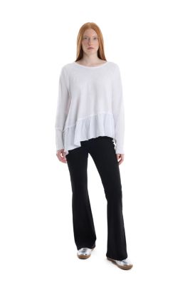 Women's Raglan Long Sleeve Asymmetric Peplum