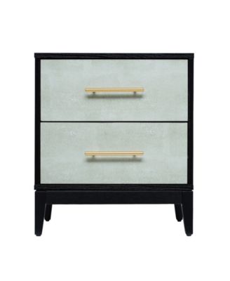22.40" Wood Shagreen 2-Drawer Nightstand