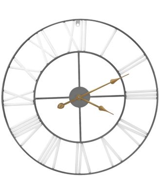 24 Inch Roman Numeral Wall Clock for Living Room, Kitchen, Bedrom Home Decor