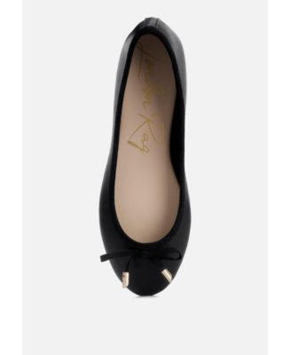 Womens Suzzy Bow Embellished Flat Ballerinas