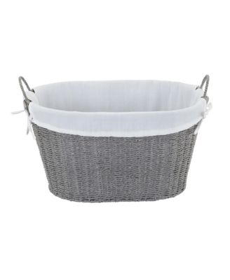 Woven Laundry Basket with Handles and Liner, Basket