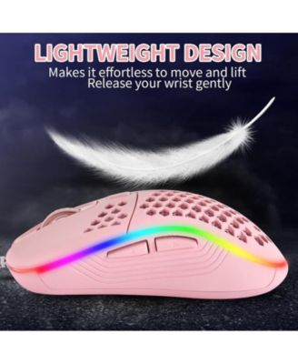 Honeycomb Wired Gaming Mouse - 7200 Adjustable DPI, Ergonomic Lightweight Honeycomb Design for PC/Mac Gamers | Perfect for Competitive Gaming