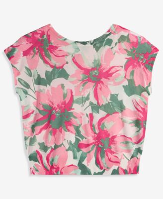 Plus Size Printed Wide-Neck Dolman-Sleeve Sweater