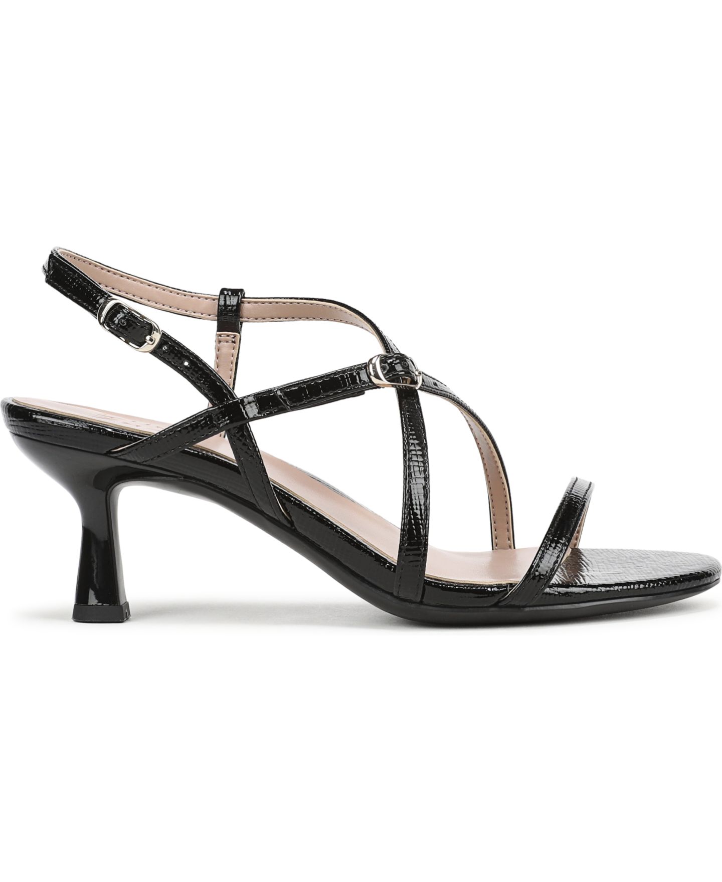 Женские сандалии Naturalizer Porter Strappy Dress Sandals, цвет: Чёрный лаковая искусственная кожа — фото 2
