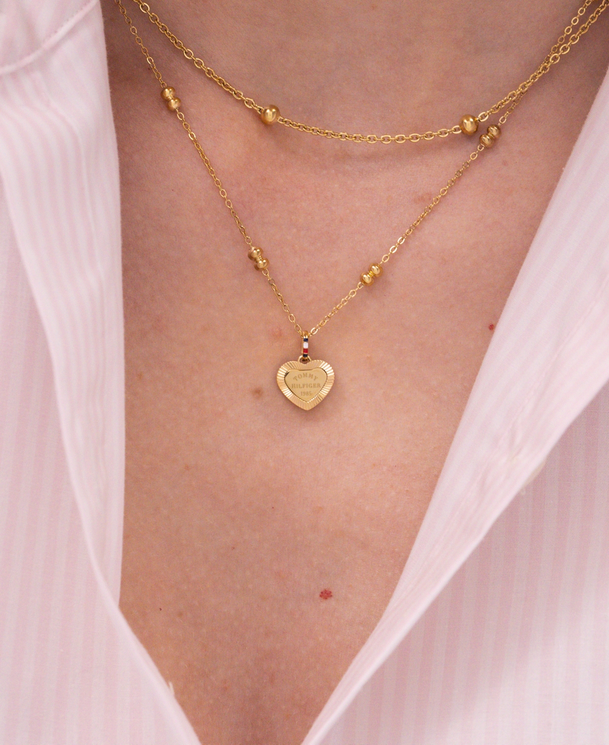 Tommy Hilfiger Women's Layered Gold-Plated Stainless Steel Necklaces