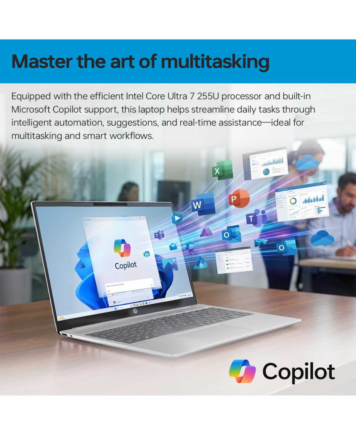 Hp OmniBook 5 16t-ba100 Premium Traditional Laptop 16" Fhd Touchscreen Intel Core Ultra 7 255U Intel Graphics 16GB Ram 512GB Ssd Windows 11 Home