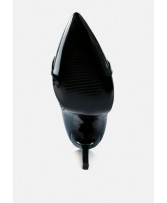 Womens Firefly Metallic Chain Embellished Stiletto Ankle Boots