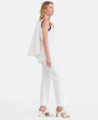 Petite Stretch Mid-Rise Flare Pants