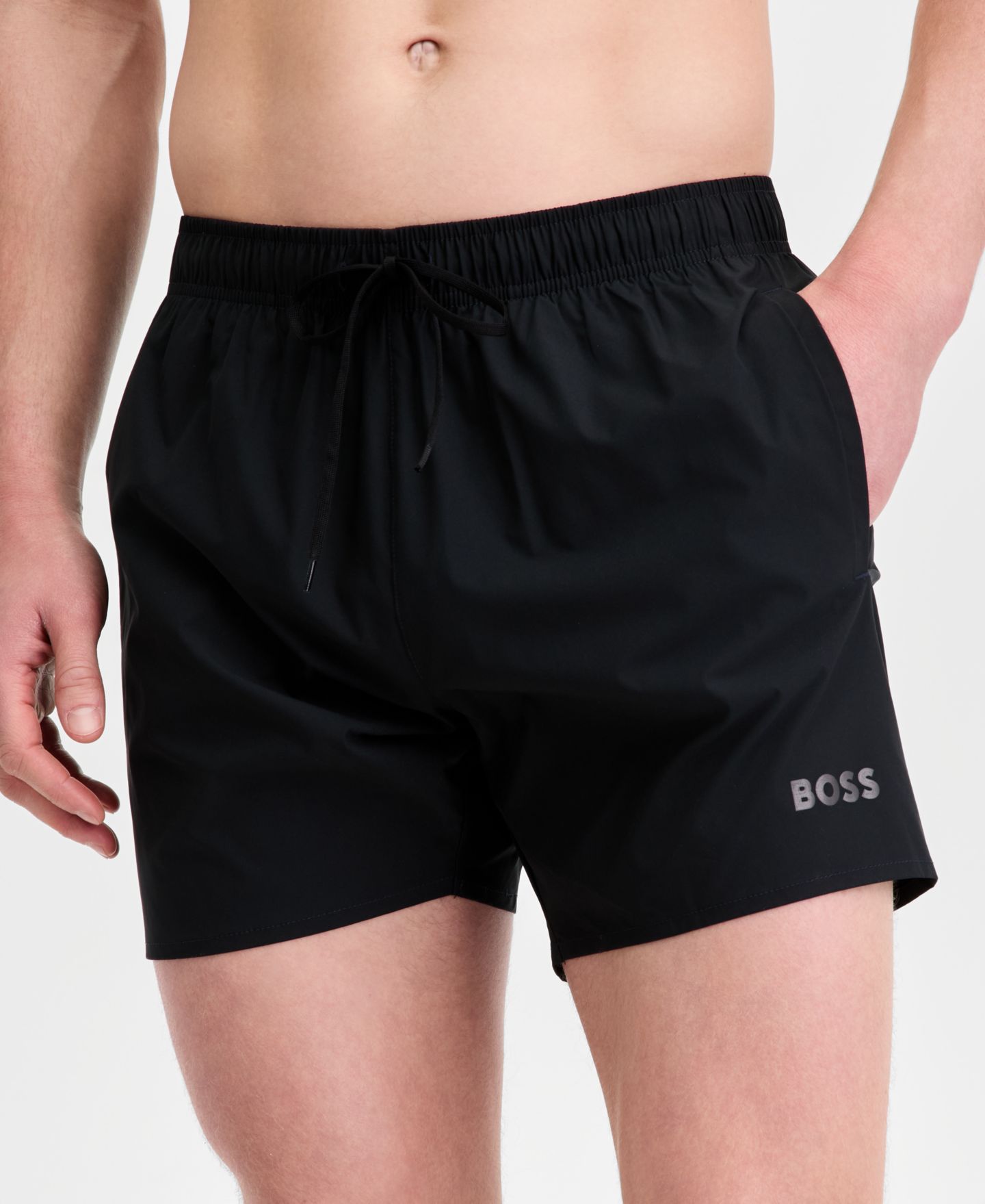 Плавки Bay для мужчин, стрейч — BOSS by Hugo Boss, цвет: Чёрный — фото 2