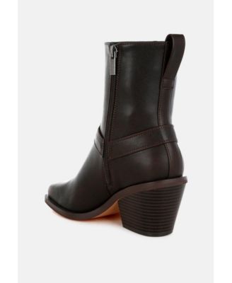 Womens Baccata Elevated Harness Detail Ankle Boots