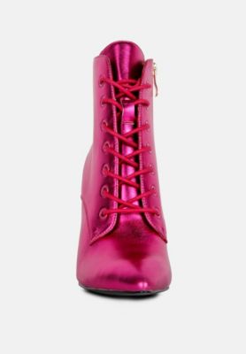 PIET Womens Metallic Stiletto Ankle Boot