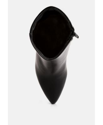 Womens Desire Suede Back Panel High Ankle Boots