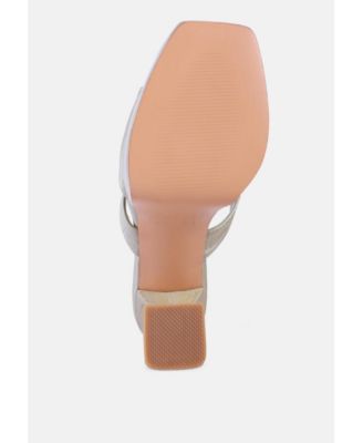 Womens Pda Croc High Heel Platform Sandals