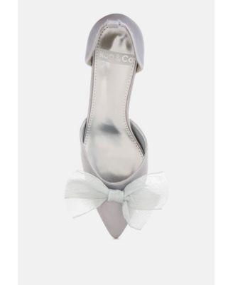 Womens Cadell Bow Detail Satin Sandals