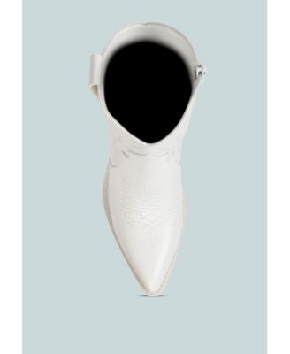 Womens Aries Ankle Length Block Heel Cowboy Boots