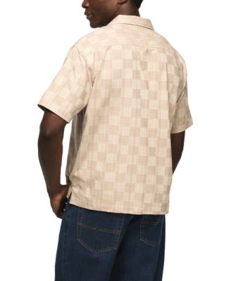 Men's Checkered Untuck Camp Collar Shirt