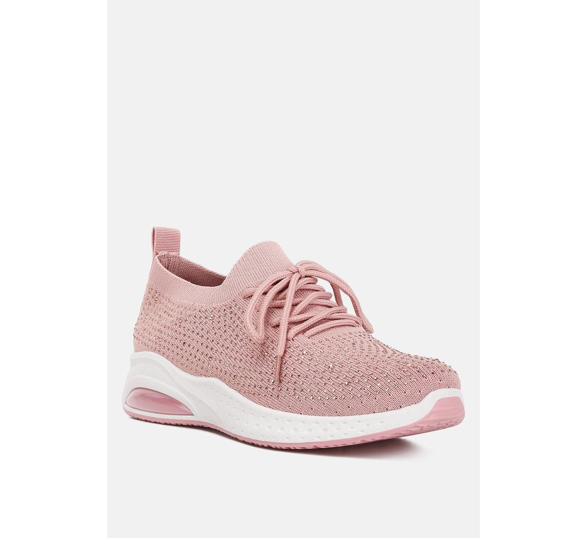 Women's elizha stud embellished lace up sneakers