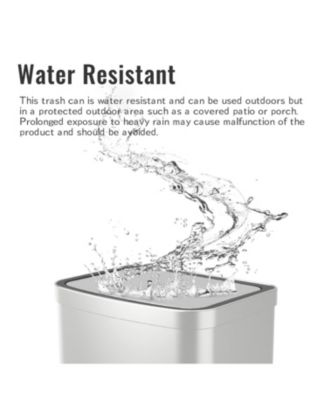 15.6 Gallon Stainless Steel Indoor Touchless Sensor Soft-Close Lid Trash Can