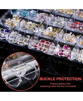 24-Compartment Clear Organizer for Jewelry and Small Supplies
