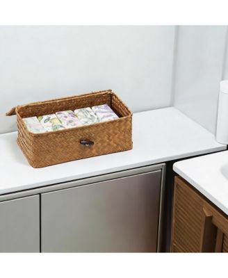 Seagrass Storage Basket with Lid