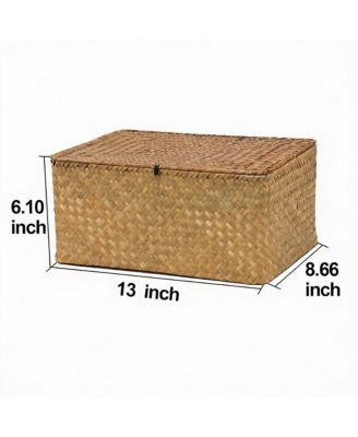 Seagrass Storage Basket with Lid